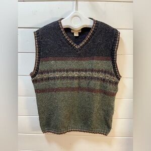WOOLRICH – WOOL KNIT SLEEVELESS SWEATER VEST – SIZE